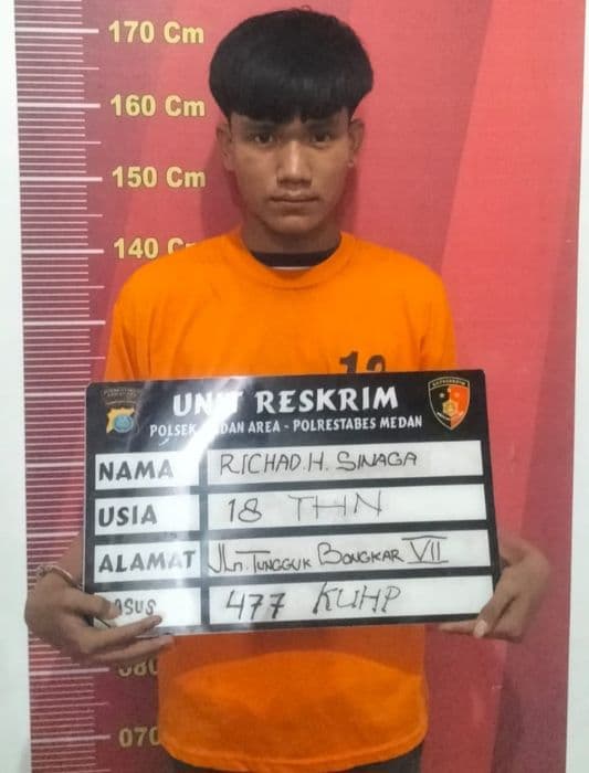 pelaku_curanmor_richard_halomoan_sinaga_dibekuk_polsek_medan_area_di_tembung