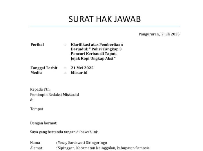 hak_jawab_yessy_siringoringo_terkait_berita_polisi_tangkap_3_pencuri_kerbau_di_taput