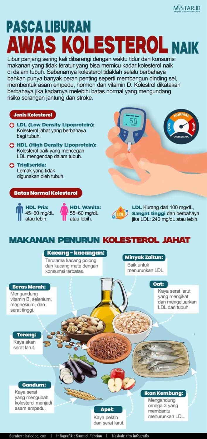 Pasca Liburan, Awas Kolesterol Naik