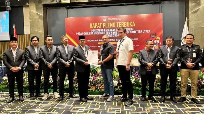 kpu_sumut_tetapkan_bobbysurya_gubernur_dan_wakil_gubernur_terpilih_2024