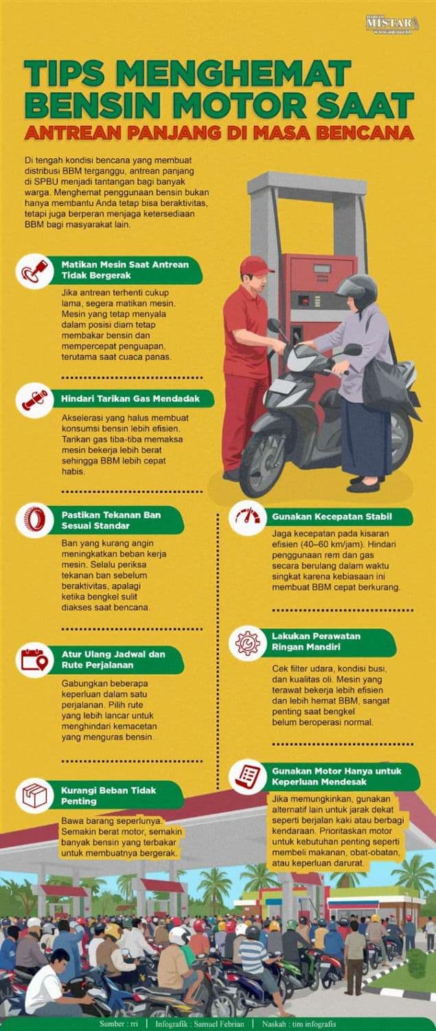 tips_menghemat_bensin_motor_saat_antrean_panjang_di_masa_bencana