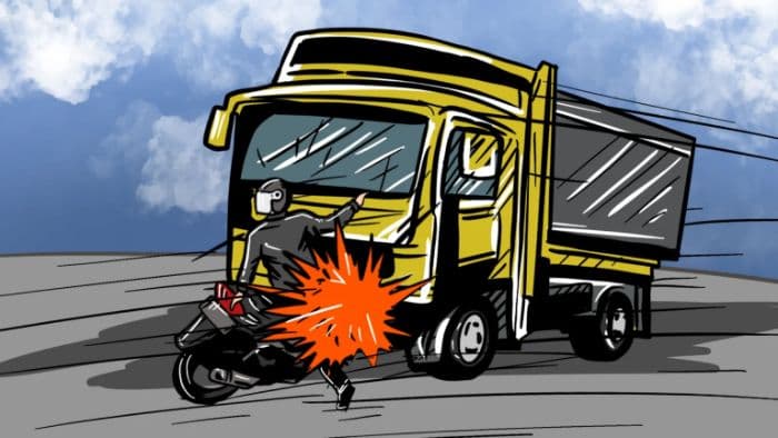 pemotor_luka_parah_tabrak_truk_parkir_di_dekat_gerbang_tol_kisaran