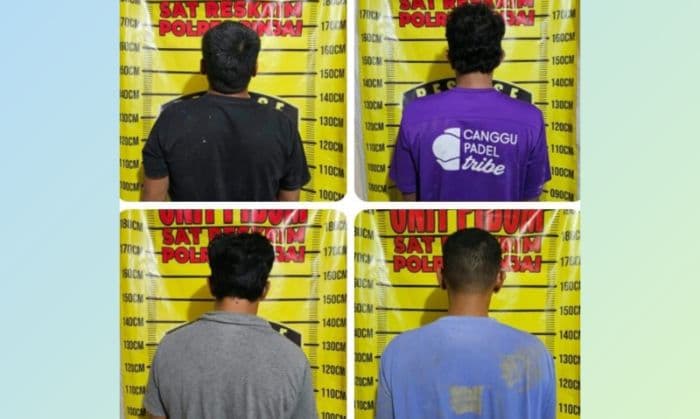 polisi_tangkap_empat_pria_diduga_lakukan_pungli_terhadap_sopir_truk_di_binjai_