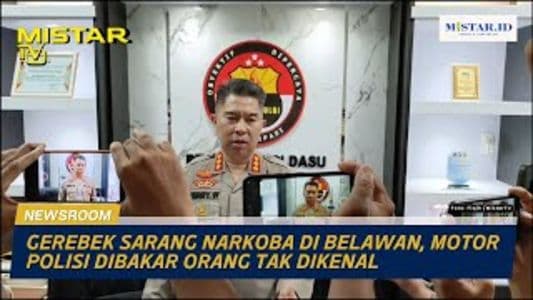 newsroom_gerebek_sarang_narkoba_di_belawan_motor_polisi_dibakar_orang_tak_dikenal