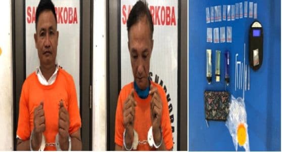 pj_kades_tumori_ditangkap_polisi_saat_gerebek_sarang_narkoba_di_nias_barat