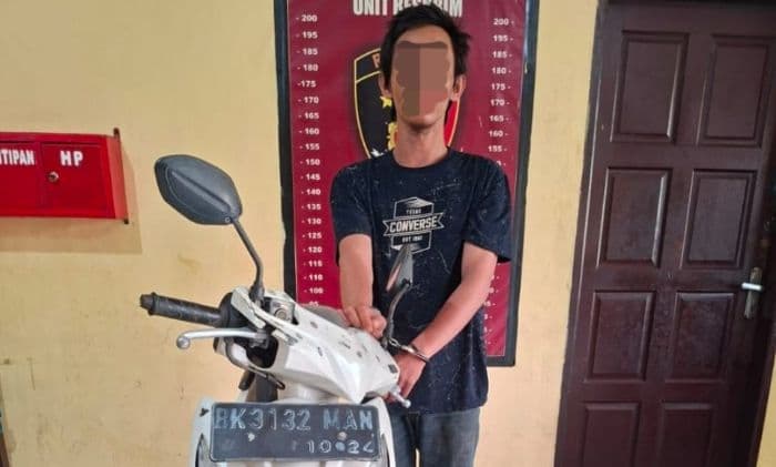 polsek_tanjung_morawa_tangkap_pelaku_curanmor_honda_beat_jadi_barang_bukti_