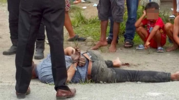 dihajar_massa_pelaku_curanmor_di_deli_serdang_ditangkap_korbannya_dan_diikat_warga