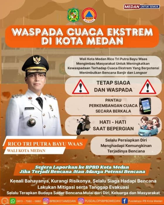 wali_kota_medan_imbau_warga_waspada_cuaca_ekstrem_hujan_lebat_dan_angin_kencang_sepekan