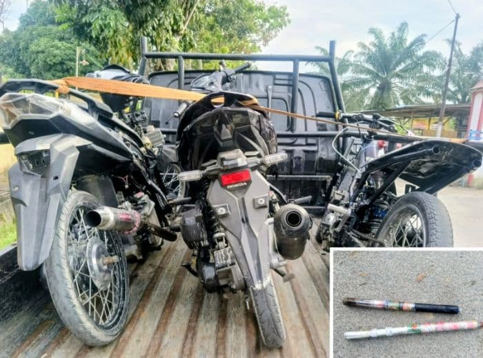 patroli_subuh_polsek_indrapura_tiga_unit_motor_dan_dua_petasan_rakitan_diamankan