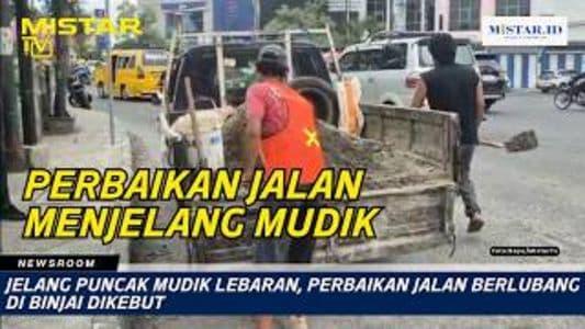 newsroom_jelang_puncak_mudik_lebaran_perbaikan_jalan_berlubang_di_binjai_dikebut