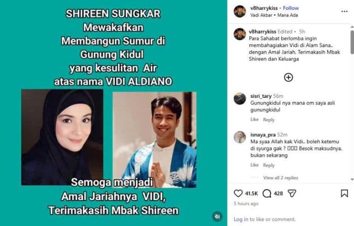shireen_sungkar_wakafkan_sumur_atas_nama_vidi_aldiano_di_gunung_kidul_
