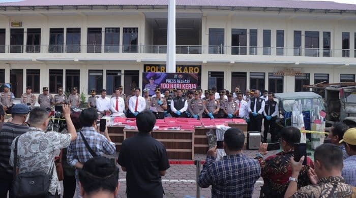 100_hari_kinerja_polres_karo_kasus_narkoba_pembunuhan_hingga_asusila_anak_terungkap