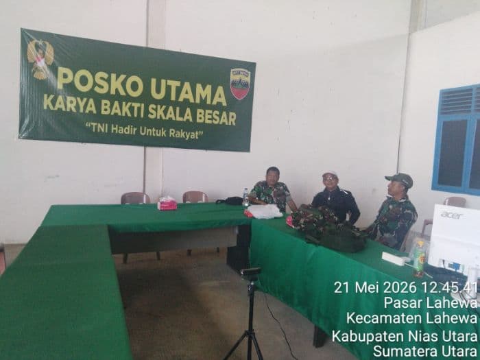 koramil_05_lahewa_siaga_di_posko_utama_karya_bakti_skala_besar_kabupaten_nias_utara