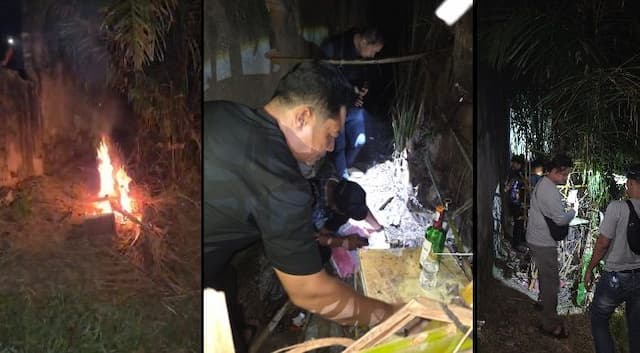 polres_langkat_bakar_pondok_sarang_sabu_di_hinai_barang_bukti_diamankan
