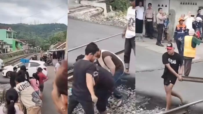 warga_bandar_lampung_blokir_rel_kereta_usai_mobil_tertabrak_polisi_amankan_lokasi