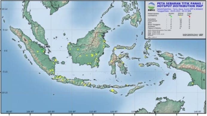 12_titik_panas_terpantau_di_sumut_7_diantaranya_berada_di_paluta