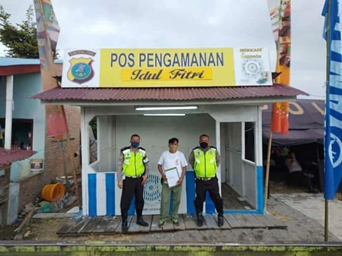 antisipasi_mudik_lebaran_pospam_simpang_merek_perketat_pengamanan