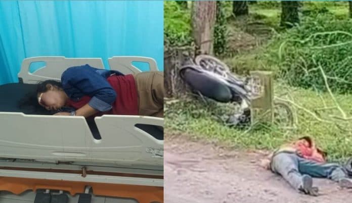 disenggol_pick_up_mega_pro_laga_kambing_dengan_revo_tkpnya_di_batu_bara