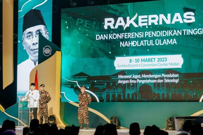 hadiri_rakernas_konferensi_ptnu_2023_bobby_nasution_nu_telah_banyak_lahirkan_guru_bangsa