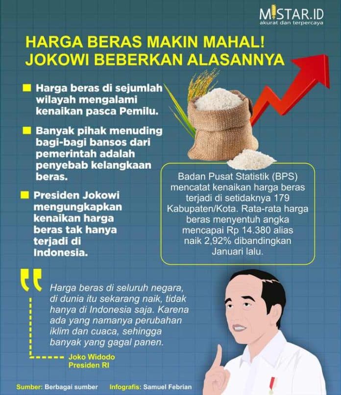 Harga Beras Makin Mahal!, Jokowi Beberkan Alasannya