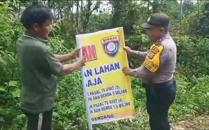 kapolsek_gunung_meriah_imbau_warga_jangan_bakar_hutan
