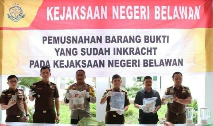 kejari_belawan_musnahkan_barang_bukti_narkotika_perkara_mulai_oktober_2022