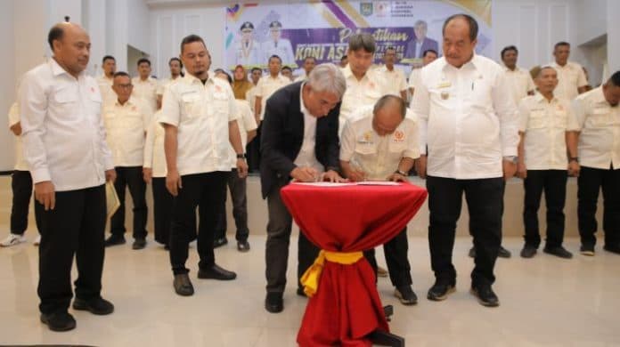 lantik_pengurus_koni_asahan_periode_2024_2028_ini_pesan_ketua_koni_sumut