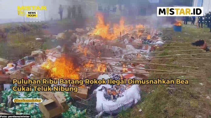 newsroom_puluhan_ribu_batang_rokok_ilegal_dimusnahkan_bea_cukai_teluk_nibung