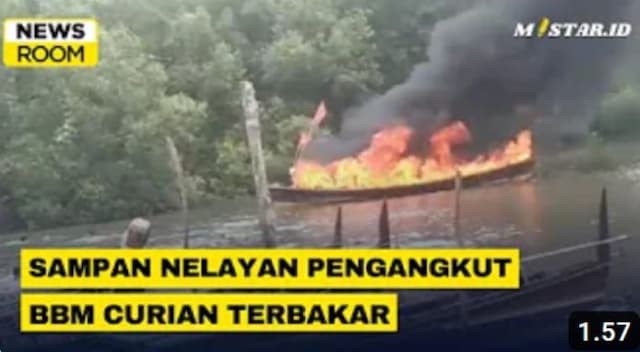 newsroom_sampan_nelayan_pengangkut_bbm_curian_terbakar_di_belawan