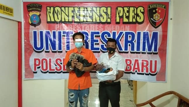 pencuri_kabel_listrik_di_gedung_eks_pramuka_usu_diserahkan_security_ke_kantor_polisi