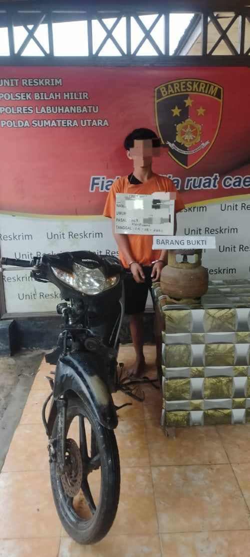 polsek_bilah_hilir_bekuk_maling_pembobol_rumah