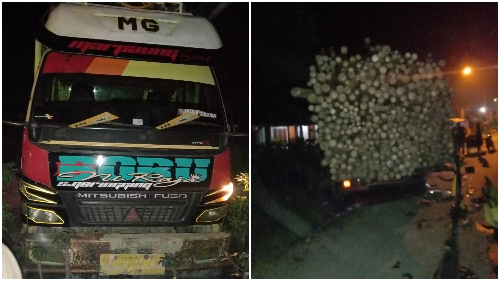 tabrak_truk_parkir_di_jalinsum_sergai_sopir_dan_kernet_luka