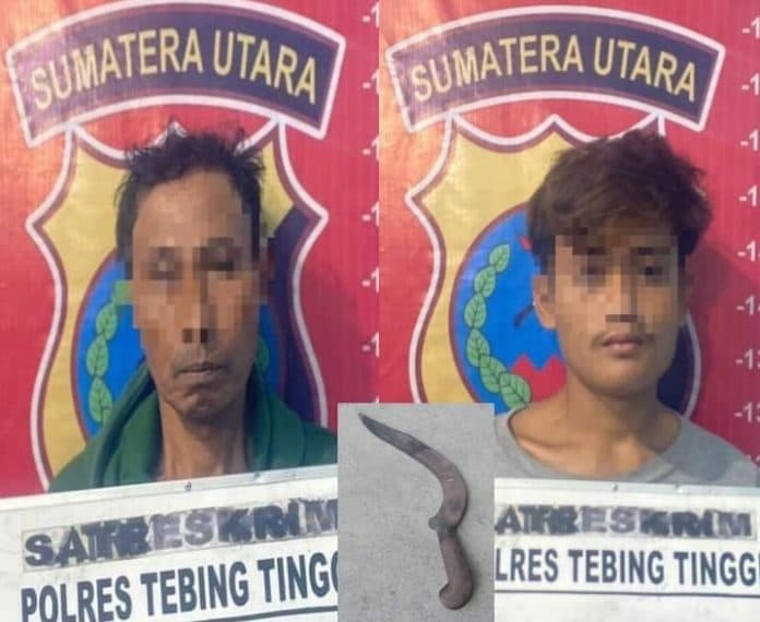 tikam_satpam_4_kali_ayah_dan_anak_ditangkap_polsek_bandar