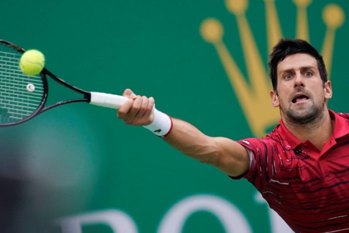 Petenis asal Serbia Novak Djokovic . (REUTERS/ALY SONG)