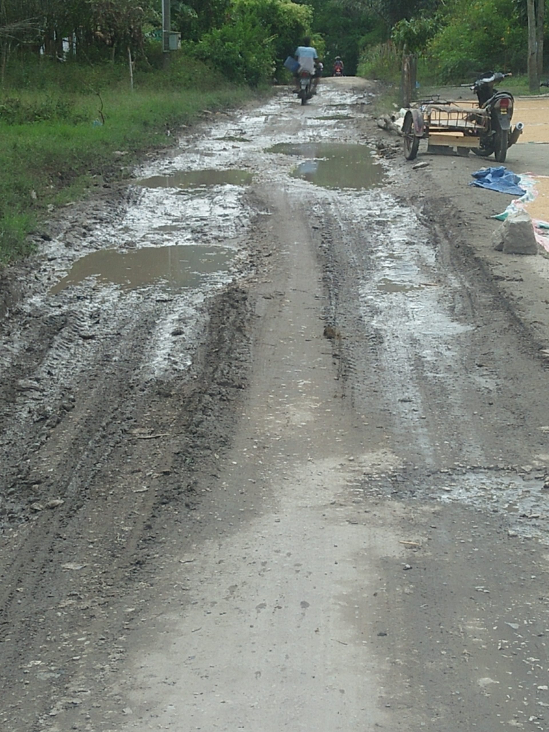 kondisi jalan soposurung dan jalan Bonandolok yang rusak