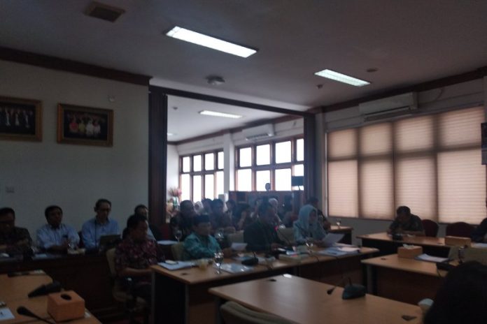 Konferensi pers penghapusan POS USBN oleh Badan Standar Nasional Pendidikan di Jakarta, Selasa. (Indriani)
