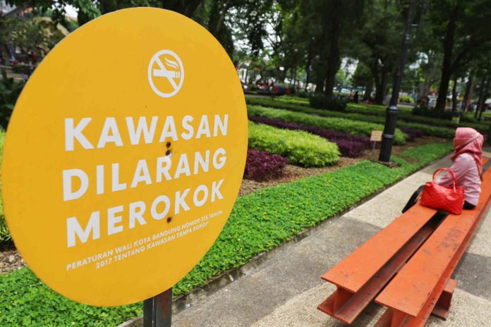 Salah satu kawasan tanpa rokok di Kota Bandung, Jawa Barat. (f:ist/mistar)