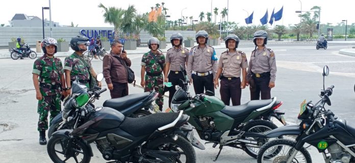 Polri dan TNI Lakukan Patroli Bersama.(f:ist/mistar)