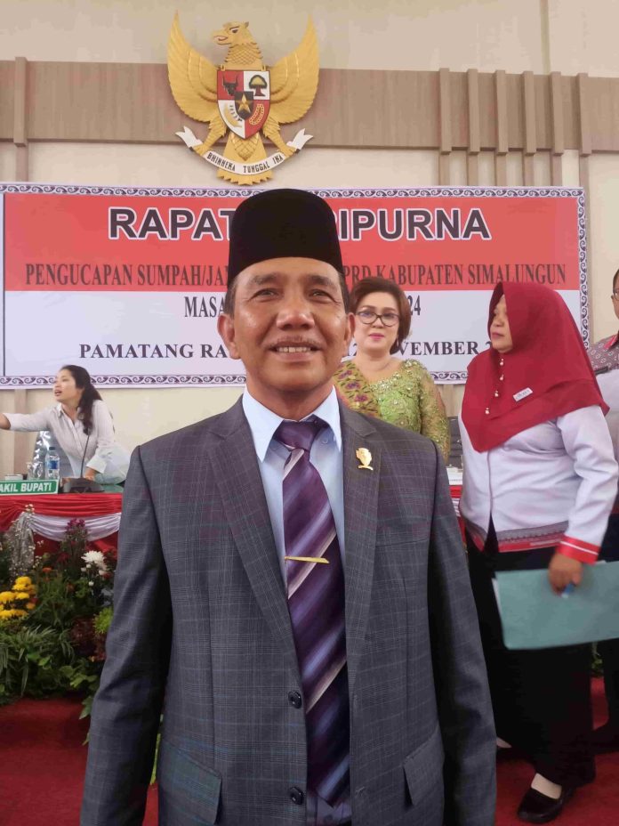 Ketua DPD Partai Golkar Kabupaten Simalungun, Timbul Jaya Sibarani SH.(f:mistar/roland)