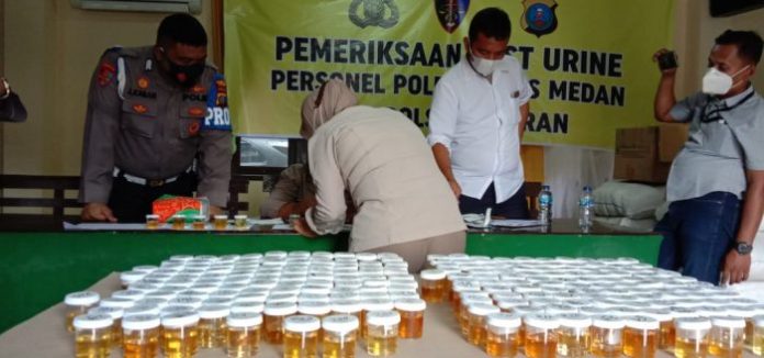 Test Urine Digelar Mendadak, Satu Personil Polrestabes Medan Positif Pakai Narkoba