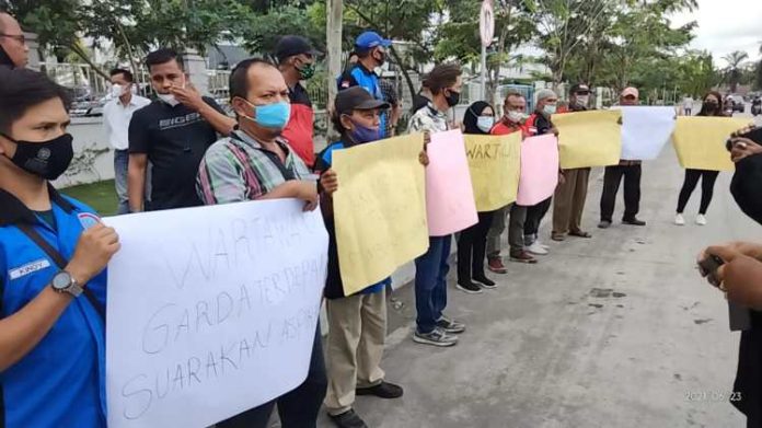Puluhan Wartawan Medan Utara Gelar Aksi Solidaritas