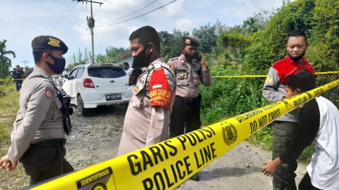 Lokasi Penembakan Marsal Dijaga Ketat Polisi di Karang Anyar Simalungun