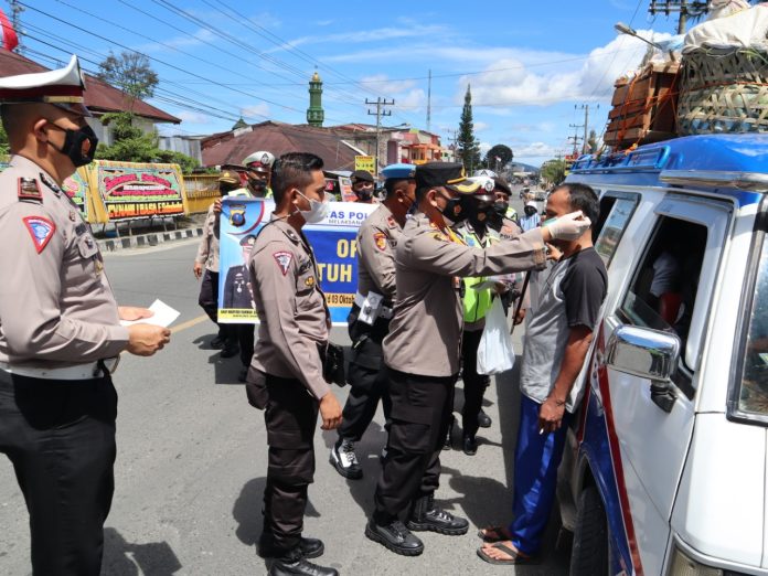 Kapolres Dairi Pimpin Operasi Patuh Toba 2021