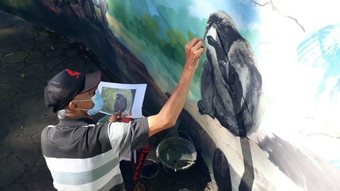 Taman Hewan Siantar Diperindah Lagi dengan Lukisan Mural