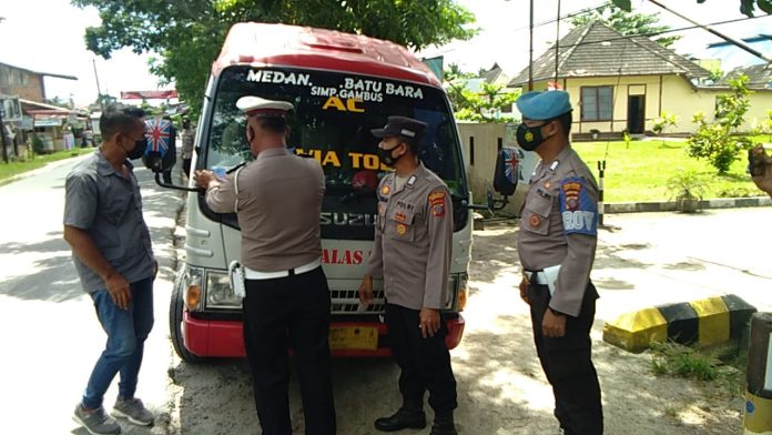 Operasi Patuh Toba di Batu Bara, 6 Kendaraan Disuruh Putar Balik