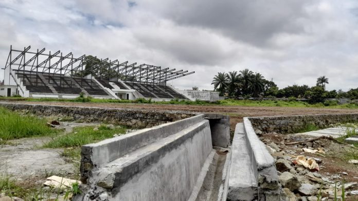 Ini Penampakan Pembangunan Stadion Sangnaualuh Usai Rp22 Miliar Dikucurkan
