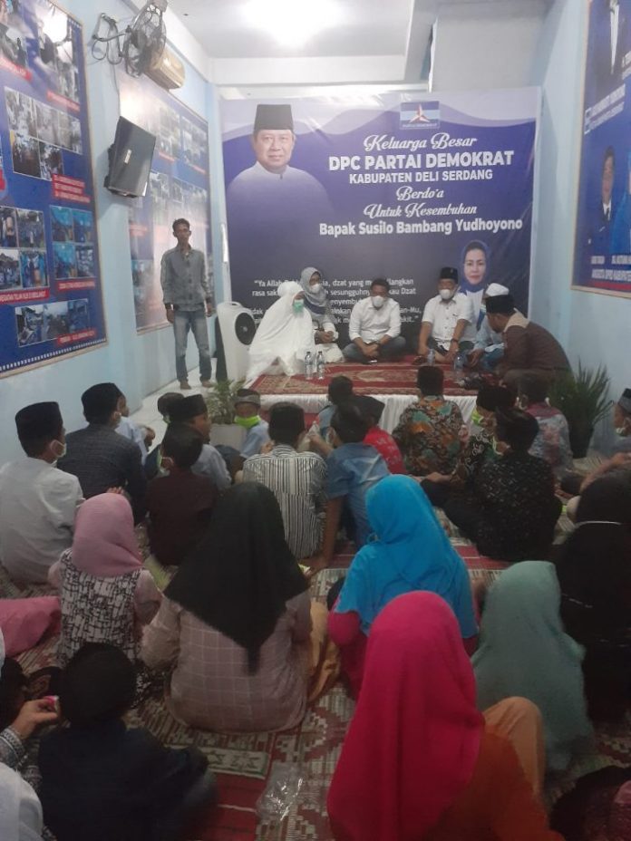 DPC Demokrat Deli Serdang dan Anak Yatim Doa Bersama untuk Kesembuhan SBY