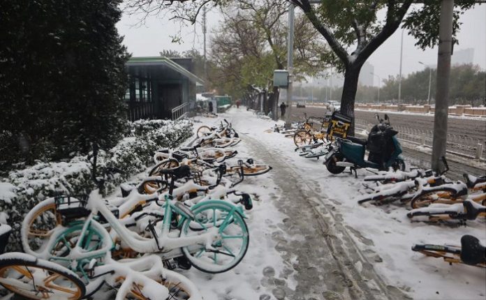 Badai Salju Lumpuhkan Transportasi di China