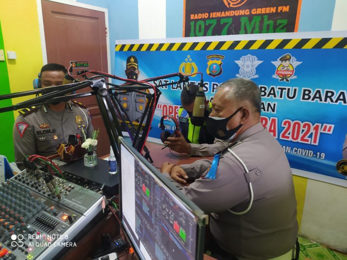 Efektifkan Operasi Zebra Toba, Polres Batu Bara Talk Show di Radio
