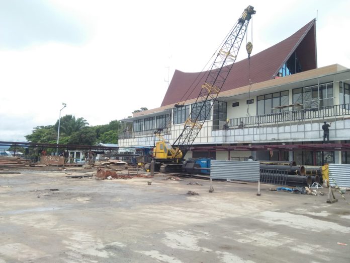 Gedung Terminal Pelabuhan Mulia Raja Napitupulu di Toba, akan segera rampung. (f:james/mistar)